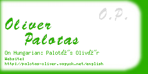 oliver palotas business card